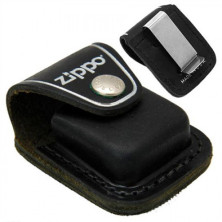 Чохол Zippo чорний з кліпсою LPCBK
