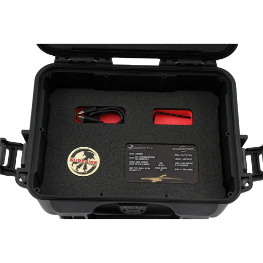 Набір Microtech Surefire Luminary D/E - Stiletto Pro II Collaboration Zero Blade Play DLC Stonewash Full Serrated