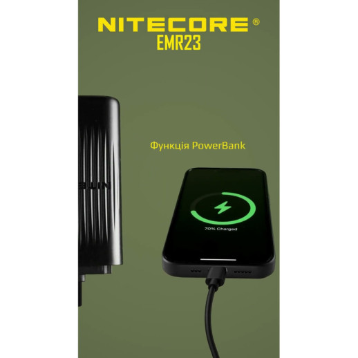 Фумігатор бездротовий, Power Bank Nitecore EMR23 (QC 3.0, 8000mAh)