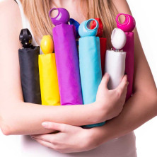 Парасолька Knirps 802 Floyd хутро /складаний /8спіц /D94x27см, синій