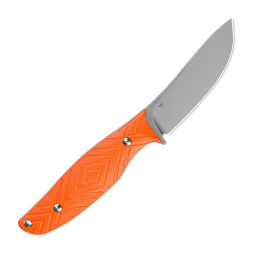 Ніж з чохлом туристичний SRM Fossa 605T-GJ, (8.8 см) 14C28N / G10 помаранчевий