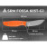 Ніж з чохлом туристичний SRM Fossa 605T-GJ, (8.8 см) 14C28N / G10 помаранчевий