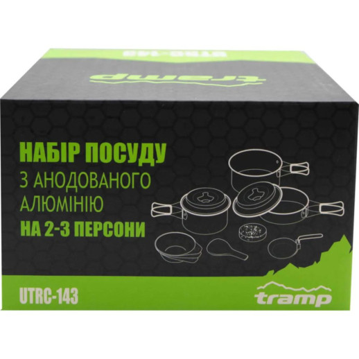 Набір посуду з анодованого алюмінію на 2-3 персони 1,1/1,7л Tramp UTRC-143 (024)