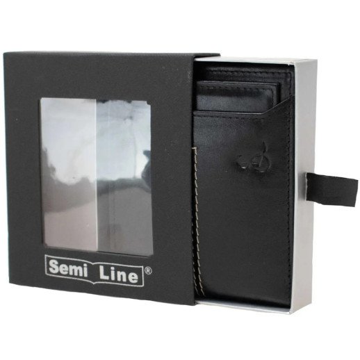 Портмоне чоловіче шкіряне Semi Line RFID Black (P8267-0)