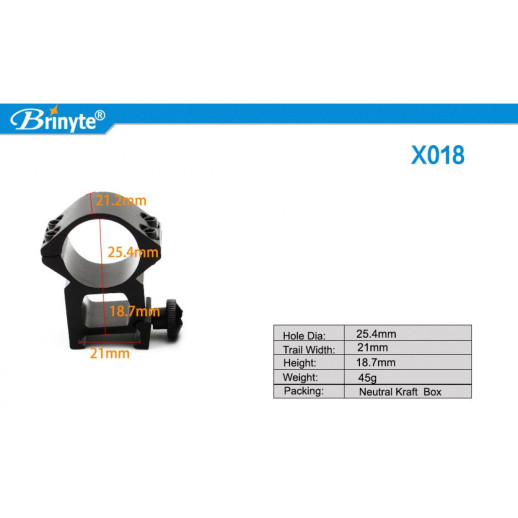 Кріплення Brinyte для оптичного прицілу на зброю X018