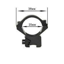 Кріплення на зброю для ліхтаря 25 DZ (планка Вівера 9 мм)