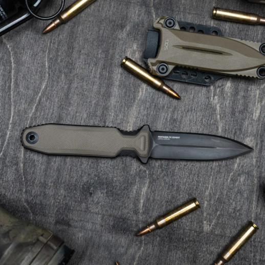 Ніж SOG Pentagon FX Covert, Flat Dark Earth (SOG 17-61-04-57)