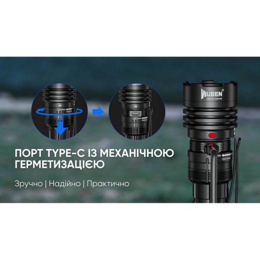 Ліхтар Wuben T1, чорний (010602)