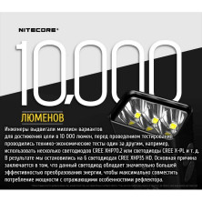 Ліхтар Nitecore TM10K з OLED дисплеєм