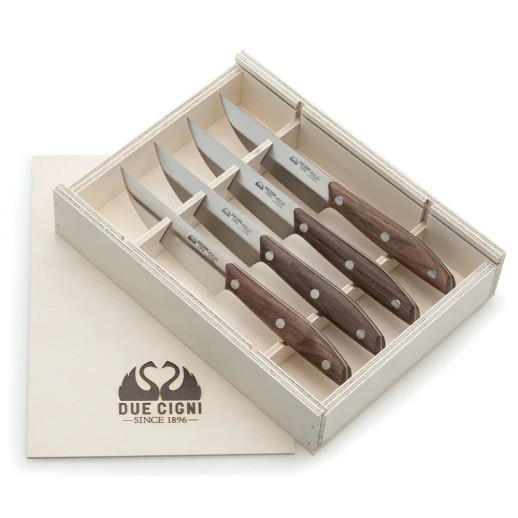 Набір ножів Due Cigni "1896" Steak America Walnut Handle