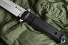 Ніж Kizlyar Supreme Trident кратон сатин, сталь AUS8, Камо піхви