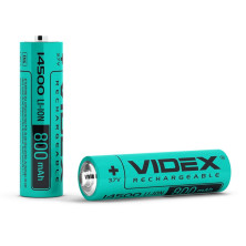 Акумулятор Videx Li-Ion 14500 (без захисту) 800mAh 3,7V