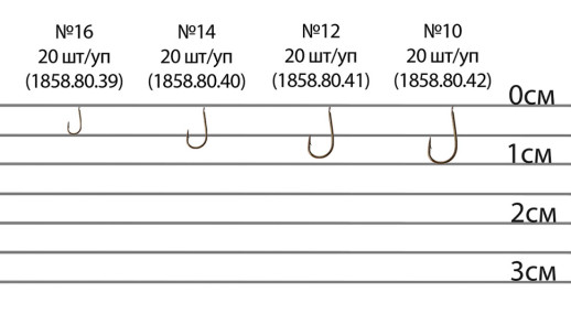 Гачок Brain All Round B5030 #14 (20 шт/уп) bronze