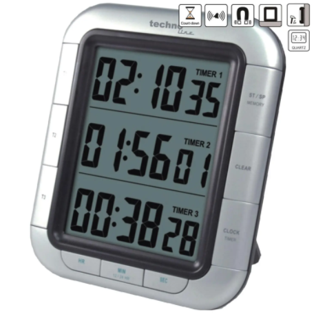 Таймер кухонний Technoline KT300 Magnetic-сріблястий