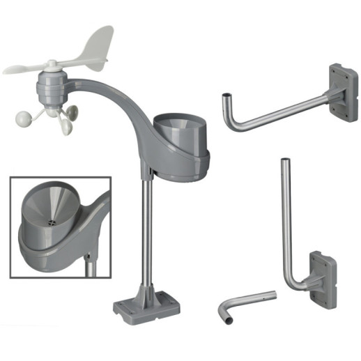 Метеостанція Bresser ClimaTemp XXL Weather Center with Display in Wooden, коричнева, (7002420)