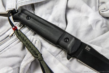 Ніж Kizlyar Supreme Croc чорний, сталь D2, чорні піхви