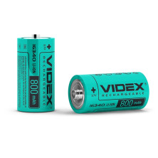 Акумулятор Videx Li-Ion 16340 (без захисту) 800mAh 3,7V