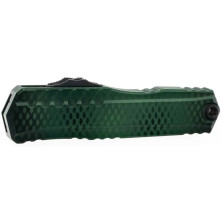 Ніж Microtech Cypher II D/E - Green X-51 Handle - Tumbled Black Blade green