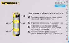 Акумулятор літієвий Li-Ion 18650 Nitecore NL1829LTP 3.6 V 2900mAh, -40°С, захищений