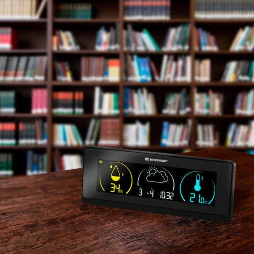 Метеостанція Bresser Colour Temeo Life, чорна, (7008001CM3000)