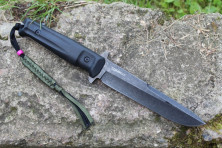 Ніж Kizlyar Supreme Trident кратон, сталь D2 stonewash, чорні піхви