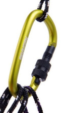 Карабін багатофункціональний з муфтою Naturehike D-type 80 мм зелений