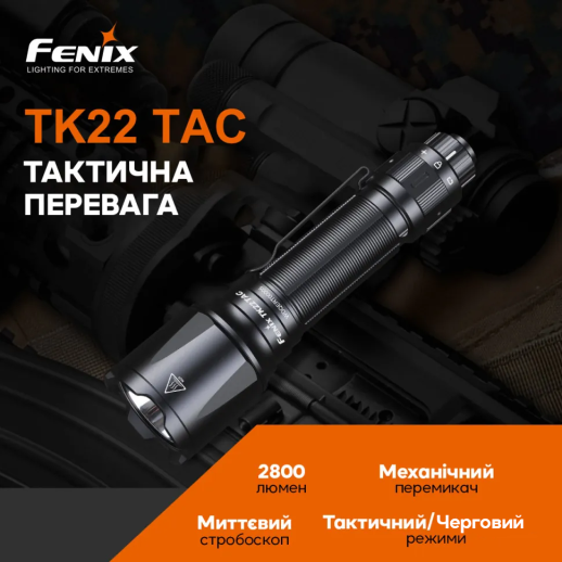 Ліхтар ручний Fenix TK22TAC (незначні сліди ремонту, без упаковки)