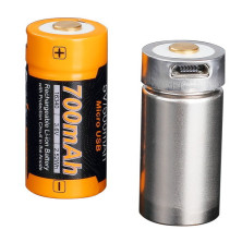 Акумулятор 16340 Fenix 700 UP mAh Li-ion micro usb зарядка