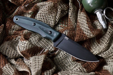 Ніж Kizlyar Supreme Urban чорний, сталь D2, рукоять микарта