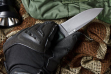 Ніж Kizlyar Supreme Urban чорний, сталь D2, рукоять микарта