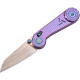 Ніж-антистрес Hightron EdgePlay, дамаск з міддю, титан TC4, фіолетовий