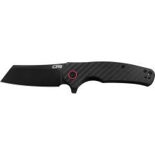 Ніж CJRB Crag Black Blade, AR-RPM9 Steel, CF, чорний