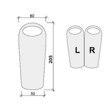 Спальний мішок Terra Incognita Siesta 400 Regular R синій-сірий