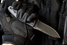 Ніж Kizlyar Supreme Urban сірий, сталь D2, рукоять микарта