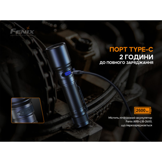 Ліхтар ручний Fenix C6V3.0 помаранчевий | Лімітована серія