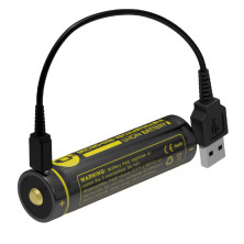 Акумулятор літієвий Li-Ion Nitecore NL1834R 3400mAh, USB, захищений