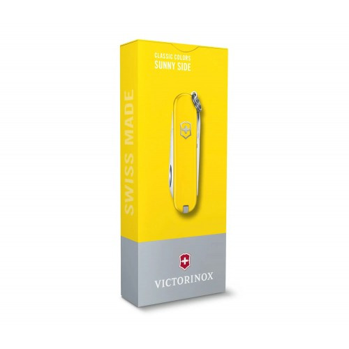 Ніж-брелок Victorinox Classic SD Colors, Sunny Side, Gift Box (0.6223.8 G) 7 функцій, 58 мм, жовтий