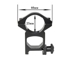 Кріплення на зброю для ліхтаря 25GK (планка Вівера 19 мм)