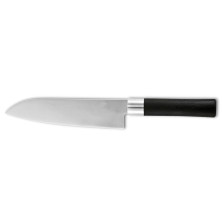KAN kanetsugu Japanese hocho Santoku Knife 170mm Black Plastic Handle (4003)