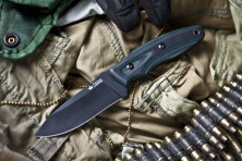 Ніж Kizlyar Supreme Urban чорний, сталь AUS8, рукоять микарта