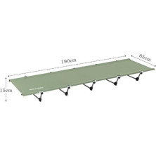 Ліжко складане Naturehike XJC05 NH20JJ001, Поліестер Oxford / алюміній, зелений (6927595768587)