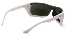 Окуляри захисні Venture Gear Vallejo White (forest gray) Anti-Fog, сіро-зелені в білій оправі