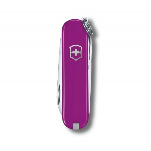 Ніж-брелок Victorinox Classic SD Colors, Tasty Grape, Gift Box (0.6223.52 G) 7 функцій, 58 мм, пурпурний