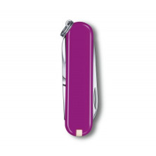 Ніж-брелок Victorinox Classic SD Colors, Tasty Grape, Gift Box (0.6223.52 G) 7 функцій, 58 мм, пурпурний