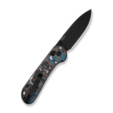 Ніж складаний кишеньковий Civivi Elementum (Crossbar Lock), (7.51 см) CPM S35VN / Nebula FatCarbon Fiber чорний/червоний/синій/білий