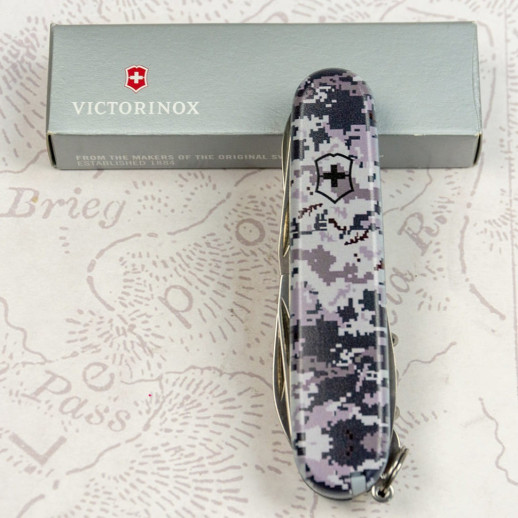 Складаний ніж Victorinox CLIMBER ARMY Піксель синій 1.3703.3.W3942p