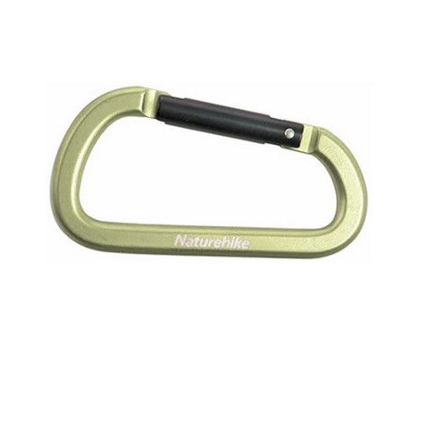 Карабін багатофункціональний Naturehike D-type 80 мм NH15A001-H green (пошкоджена упаковка)