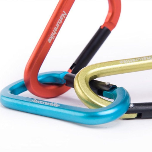 Карабін багатофункціональний Naturehike D-type 80 мм NH15A001-H green (пошкоджена упаковка)