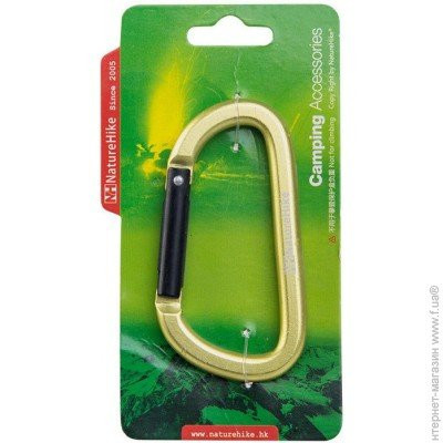 Карабін багатофункціональний Naturehike D-type 80 мм NH15A001-H green (пошкоджена упаковка)