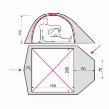 Намет Terra Incognita Platou 2 Alu (вишневий)